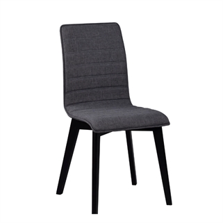 Rowico Gracy | Spisebordsstol med stofsæde | Mørkegrå m. sort